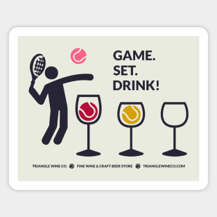 Game. Set. Drink! (dark) Magnet